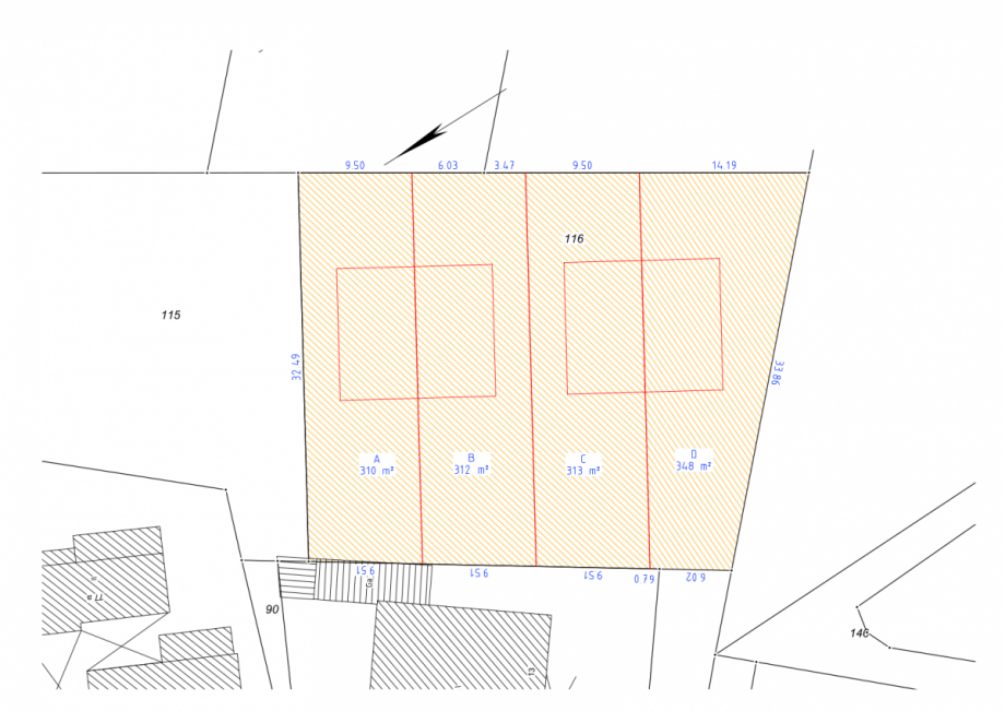 Plan Grundriss Wohngrundst�ck Essen