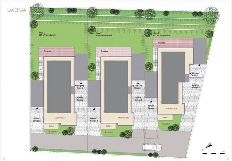 Lageplan Essen Wohngrundst�ck E.-Kupferdreh in Toplage, Baugrundst�ck mit Baugenehmigung f�r freist. EFH