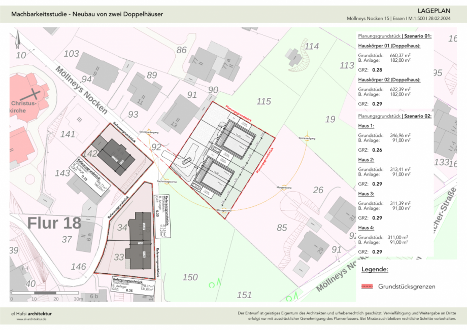 Lageplan DHH Wohngrundst�ck Essen
