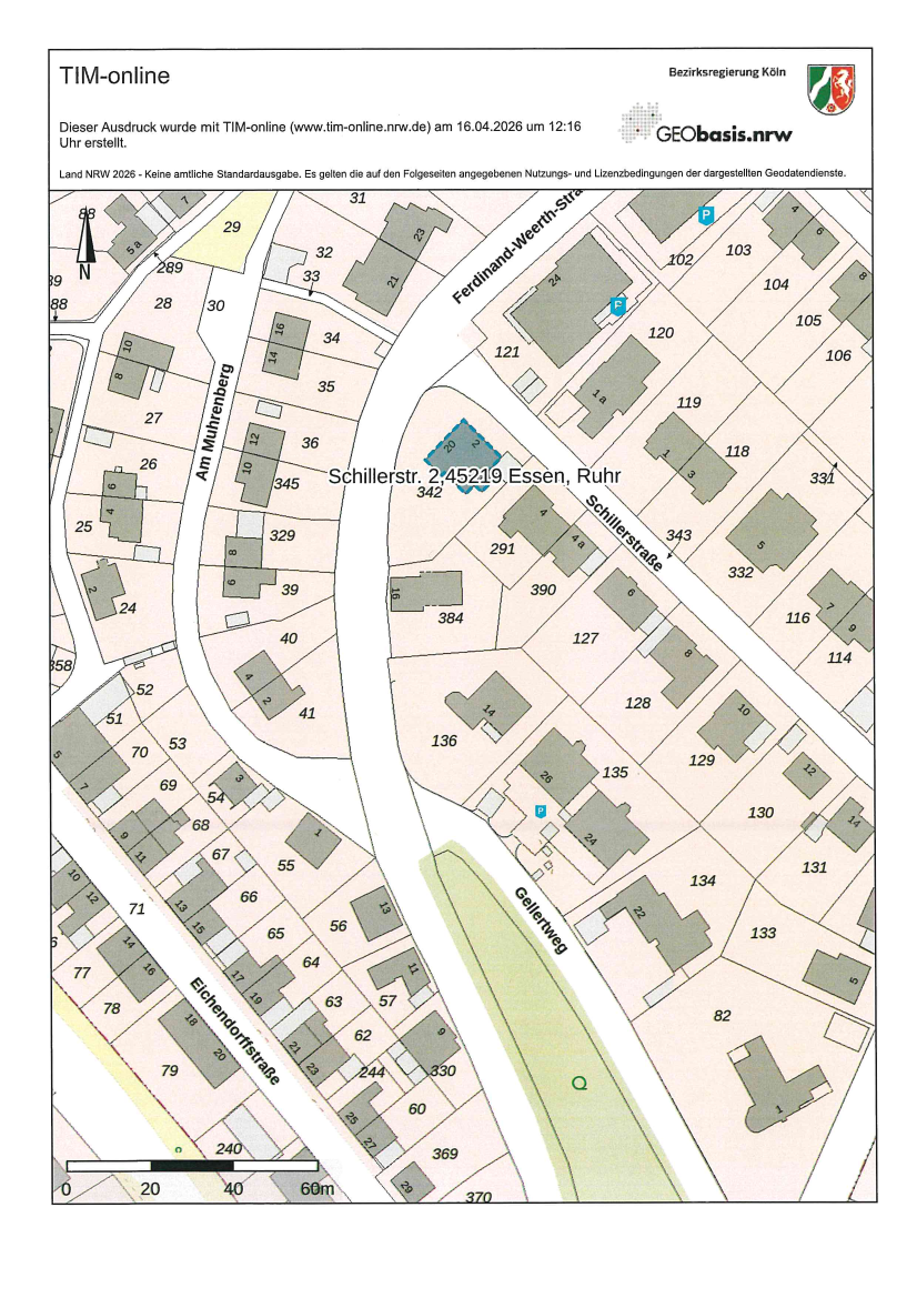 Lageplan Penthousewohnung Essen